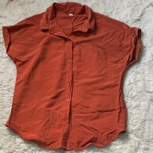 Women's Button-Up Shirt in Rust